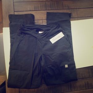 Black yoga style butter soft stretch scrubs XS